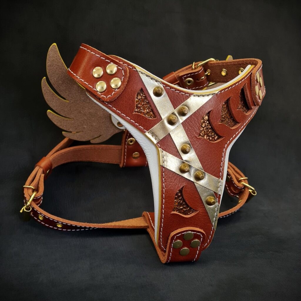 The "Hermes" leather harness - Large and Giant Breeds