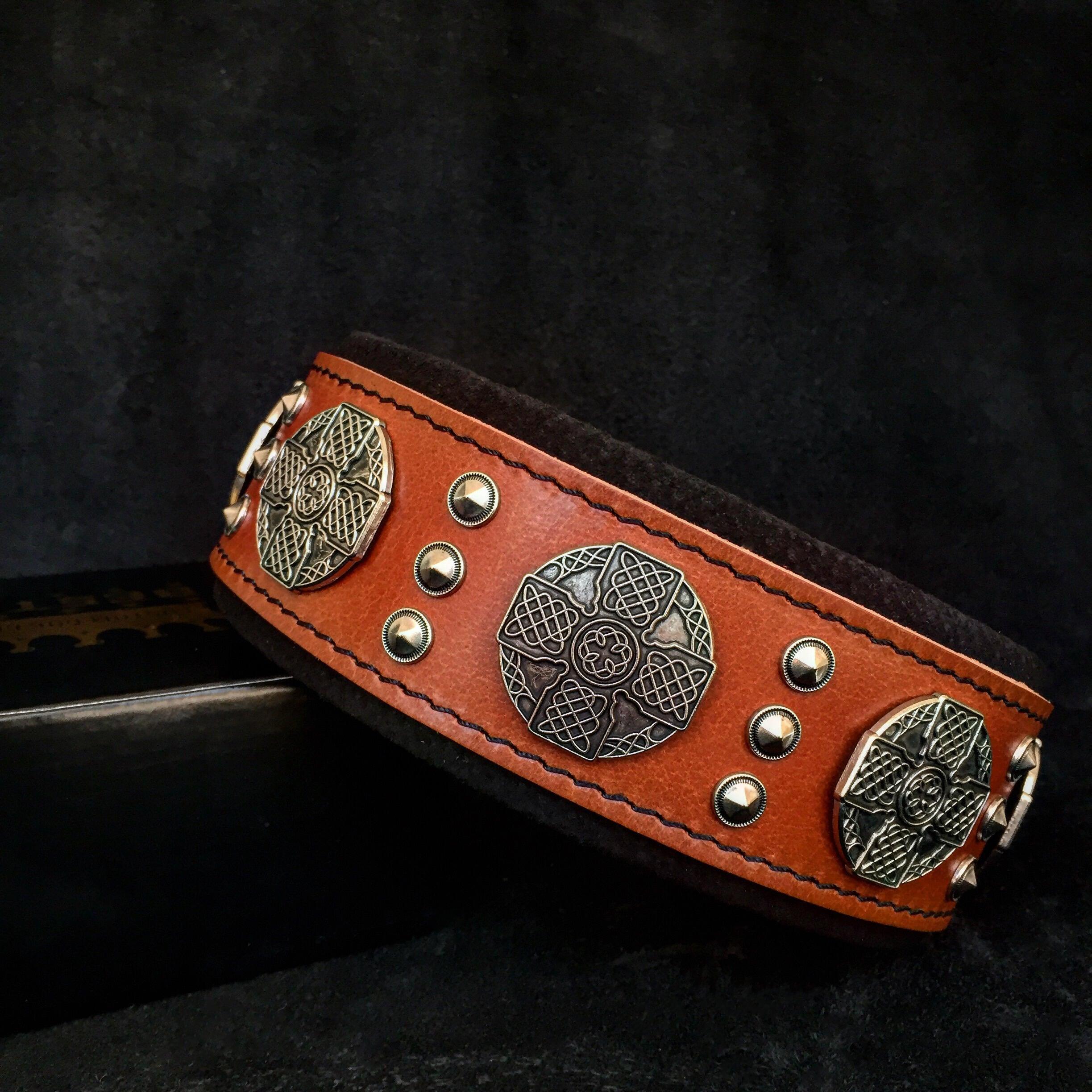 The "Maximus" collar 2.5 inch wide black & silver – Obrázok 2