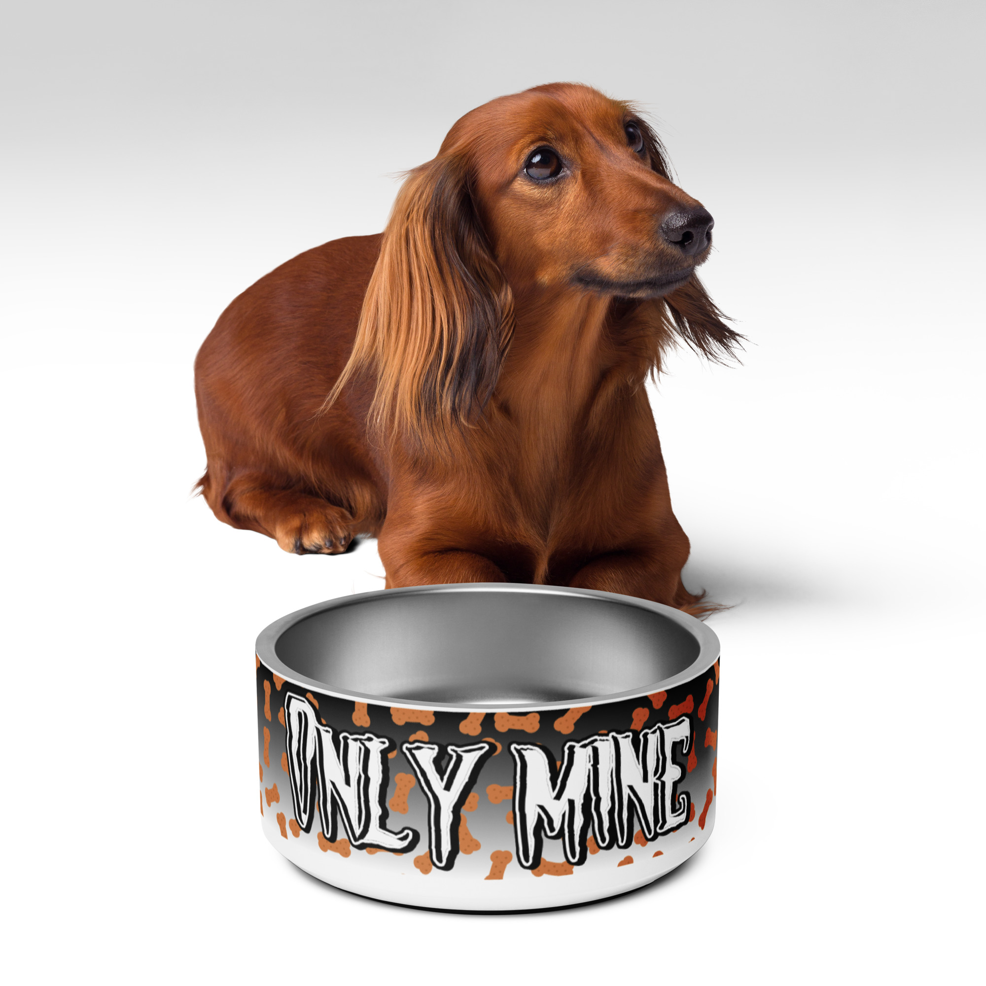 Nerezová miska pre psa „Only Mine“ – čierná – Obrázok 7