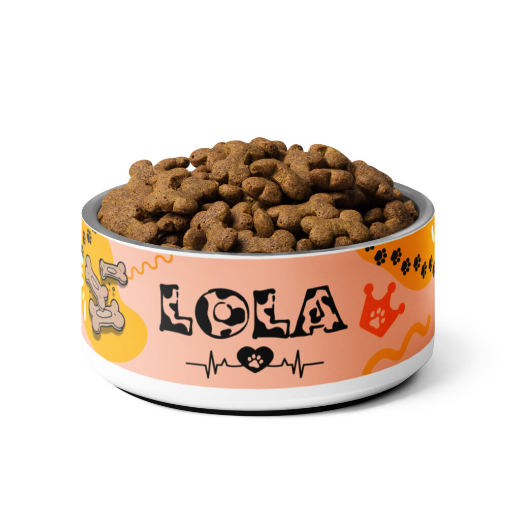 Personalizovaná miska s menom - oranžová