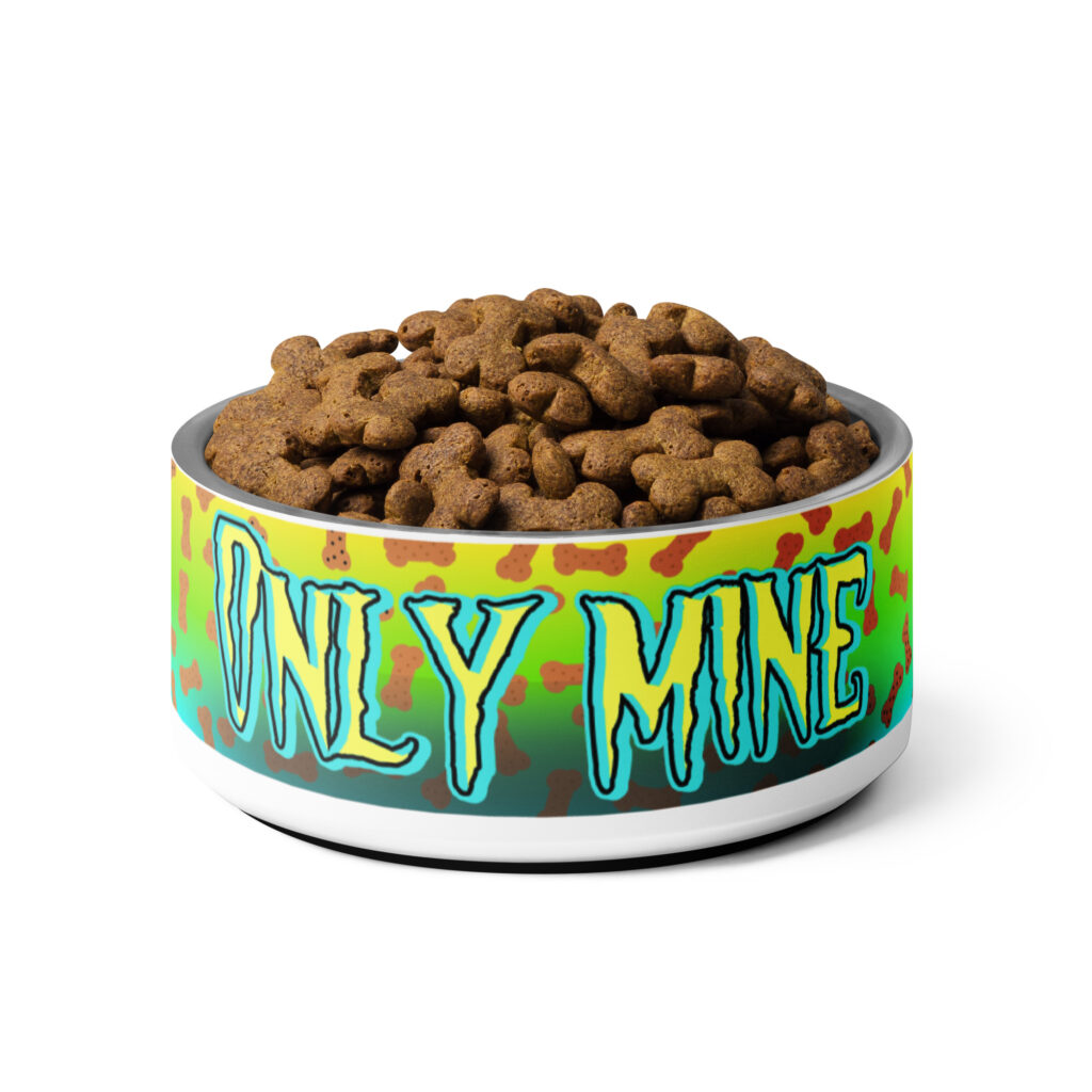 Nerezová miska pre psa „Only Mine“ – zelená