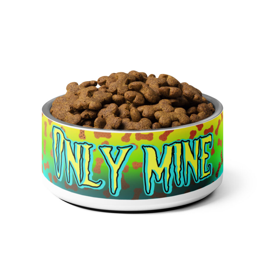 Nerezová miska pre psa „Only Mine“ – zelená