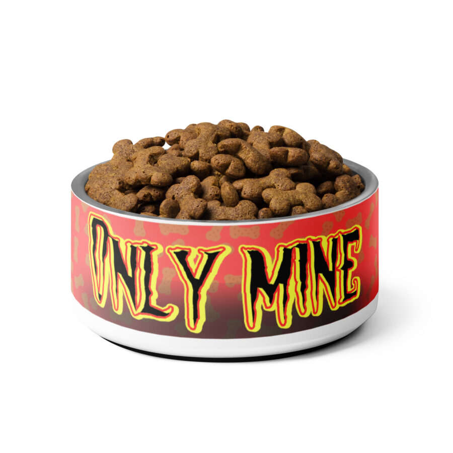 Nerezová miska pre psa „Only Mine“ – červená