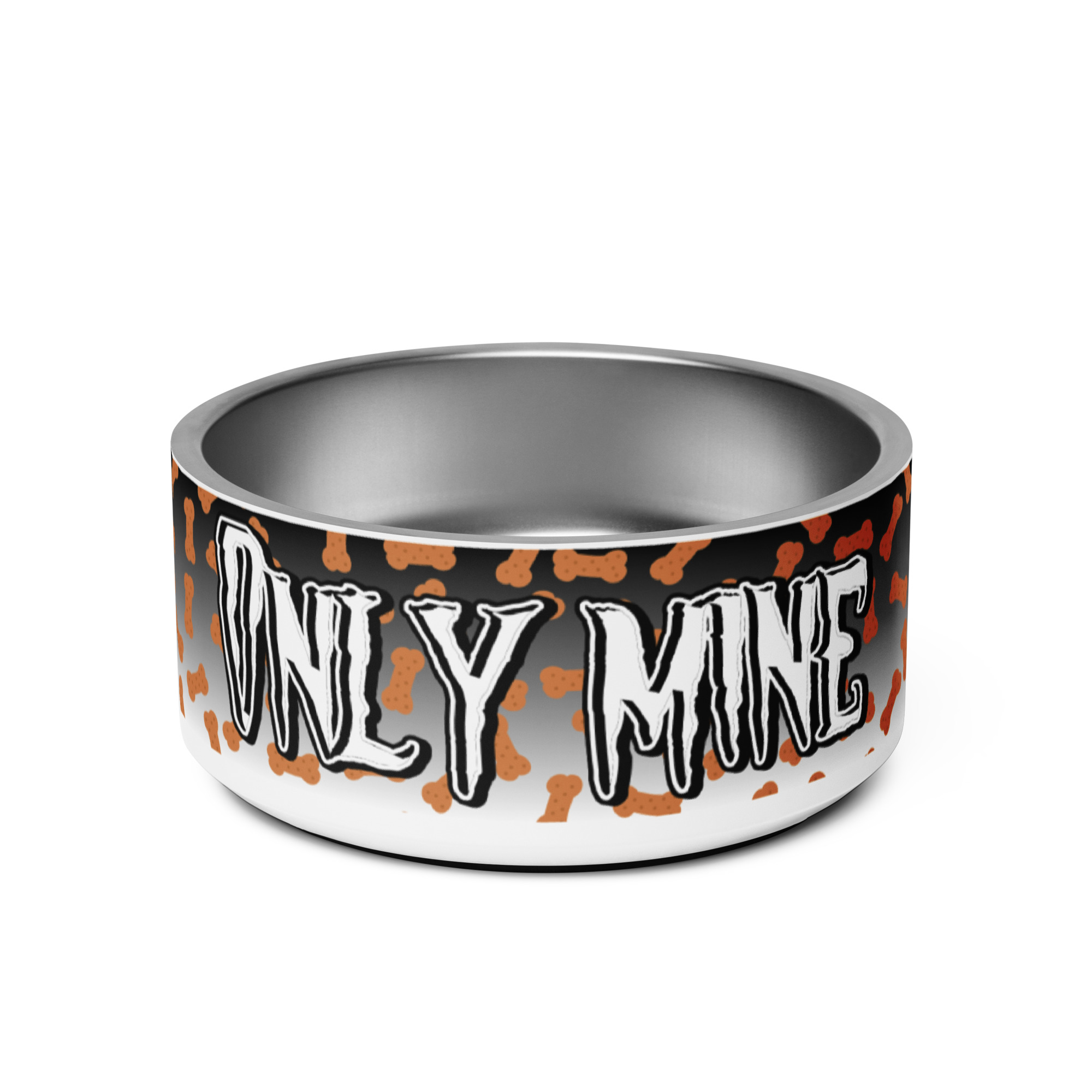 Nerezová miska pre psa „Only Mine“ – čierná – Obrázok 2