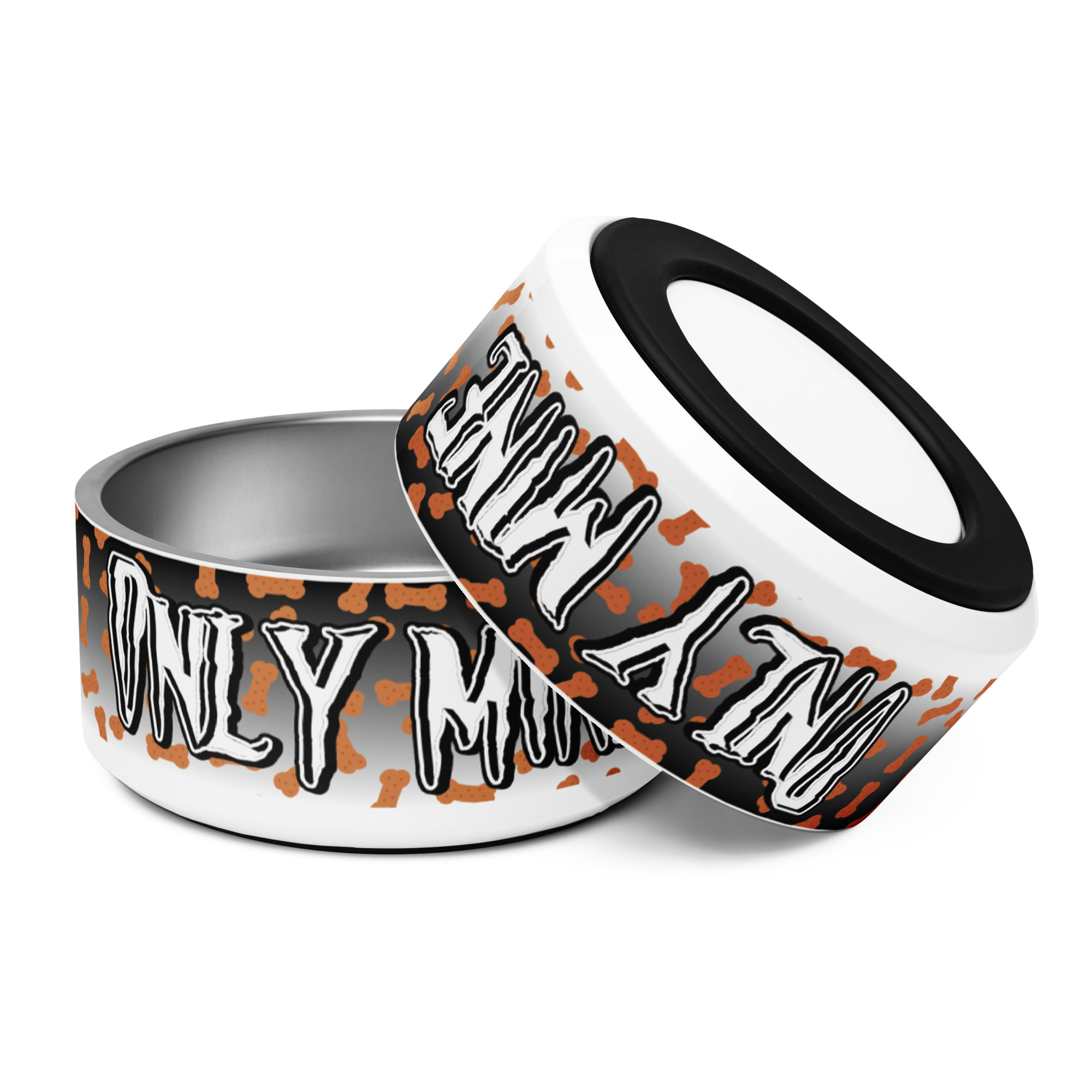 Nerezová miska pre psa „Only Mine“ – čierná – Obrázok 5