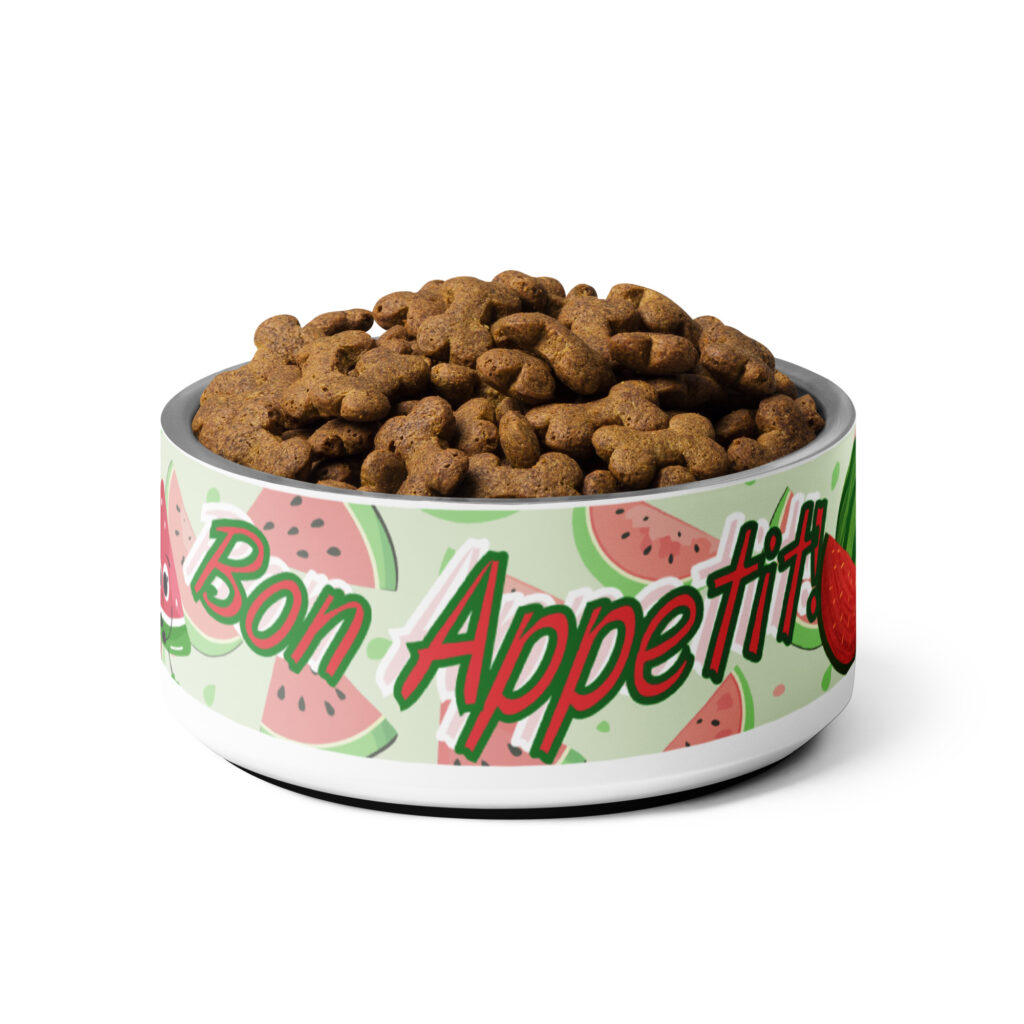 Štýlová nerezová miska "Bon Appetit" s melónovým dizajnom