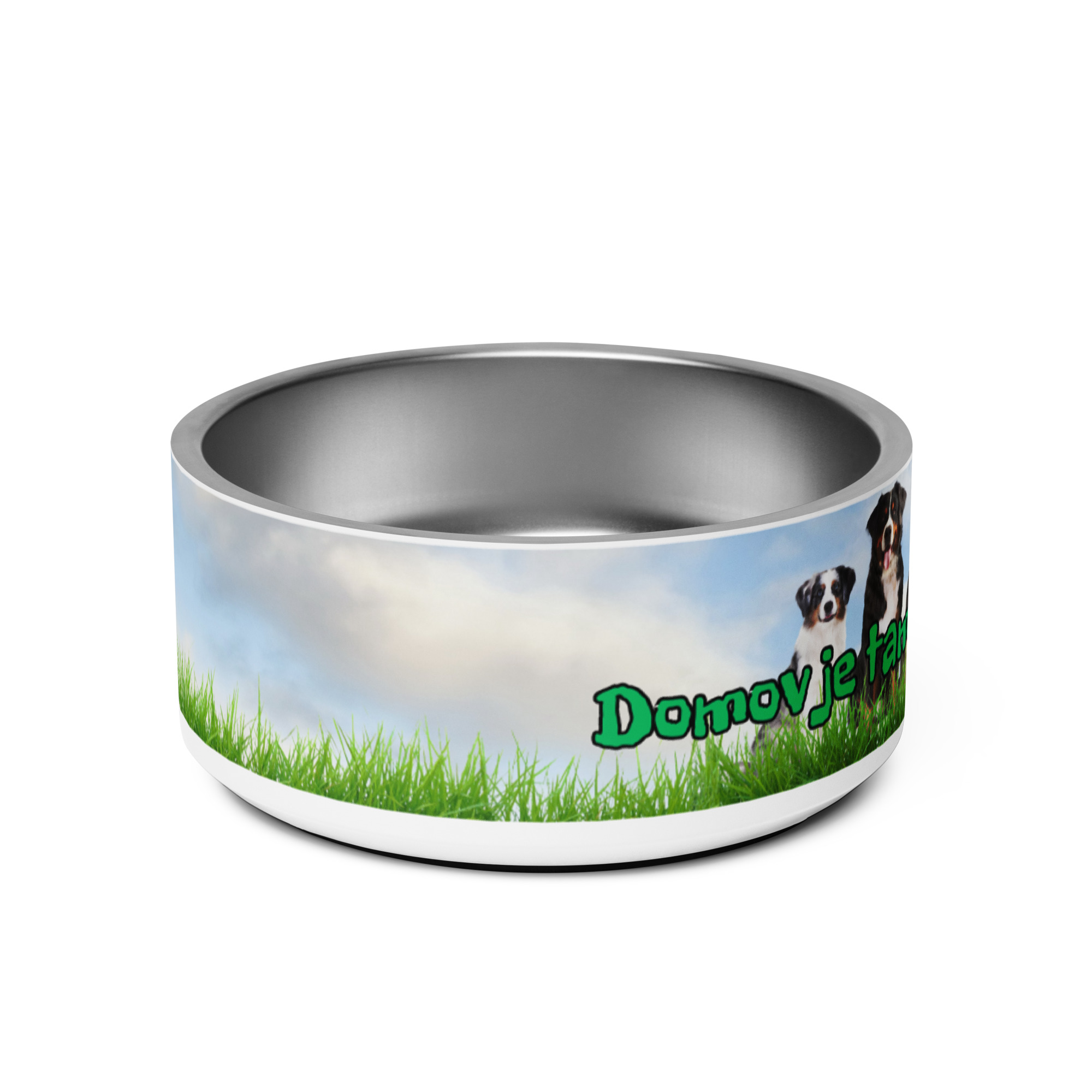 Štýlová nerezová miska „Domov je tam, kde môj pes papá“ – Obrázok 3