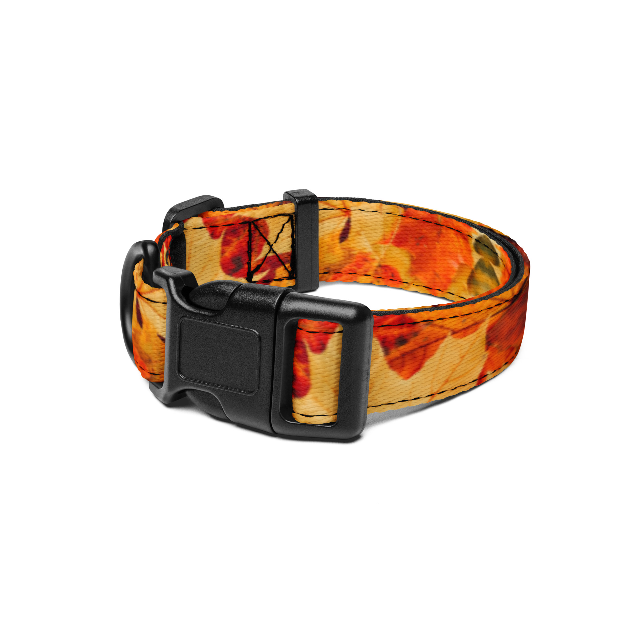 Štýlový obojok pre psa – dizajn s jesennými listami – Obrázok 3