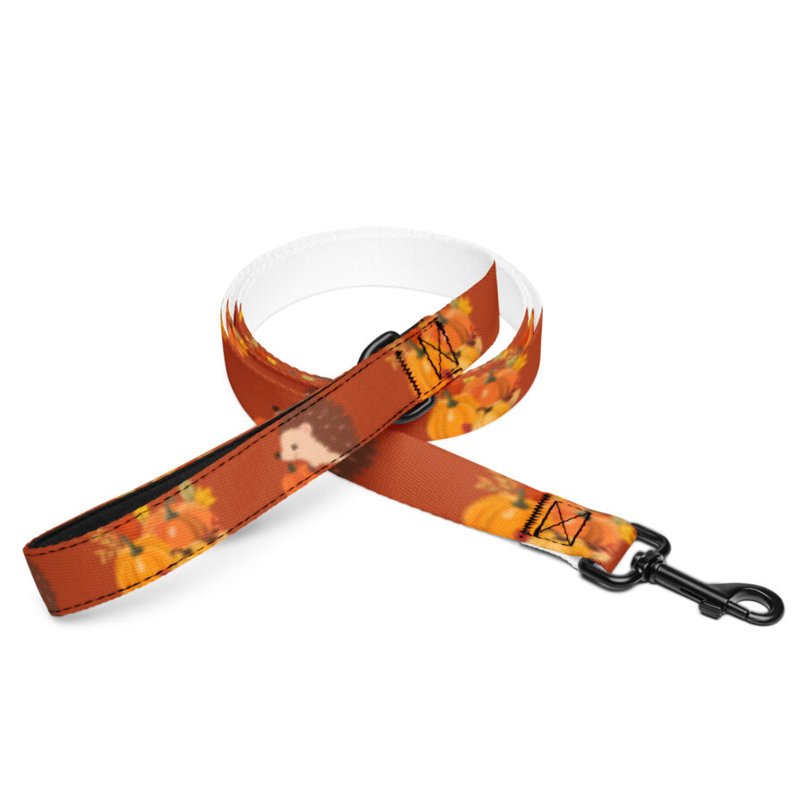 Štýlové vodítko pre psov – dizajn so ježkom a tekvicami